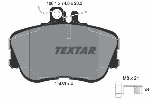 TEXTAR Bremsbelagsatz, Scheibenbremse (2143905)