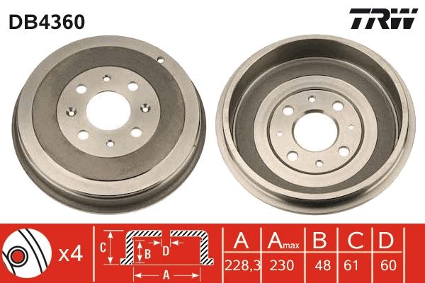 TRW Bremstrommel (DB4360)