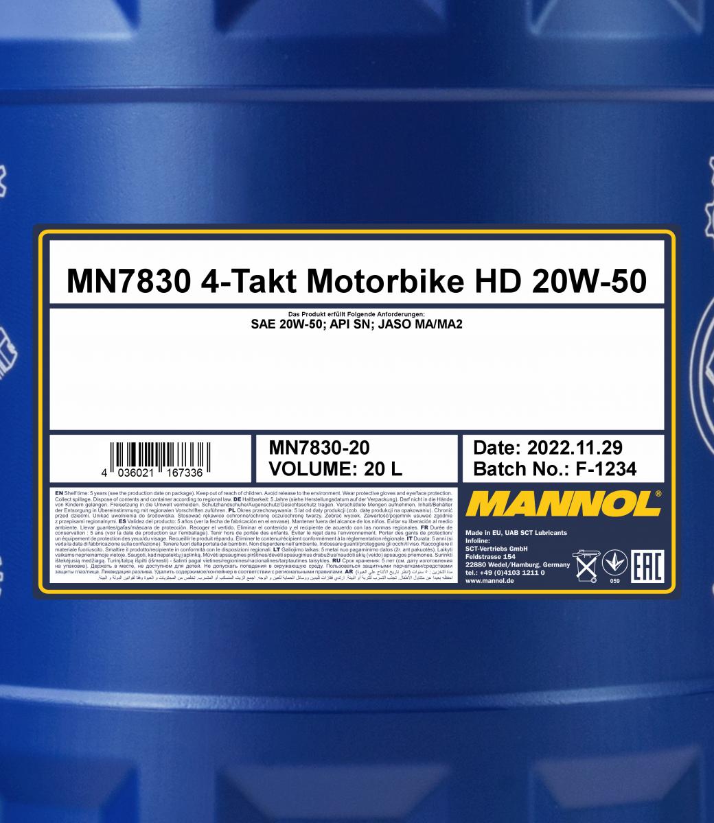 MN7830 4-Takt Motorbike HD 20W-50
