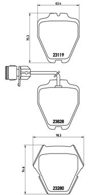 BREMBO Bremsbelagsatz, Scheibenbremse (P 85 054)