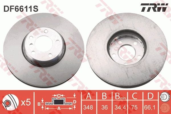 TRW Bremsscheibe (DF6611S)