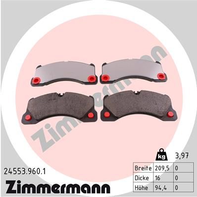 ZIMMERMANN Bremsbelagsatz, Scheibenbremse (24553.960.1)