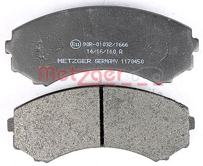 METZGER Bremsbelagsatz, Scheibenbremse (1170450)