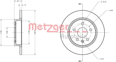 METZGER Bremsscheibe (6110130)