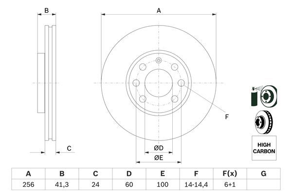 BOSCH Bremsscheibe (0 986 478 881) BOSCH Bremsscheibe (0 986 478 881)