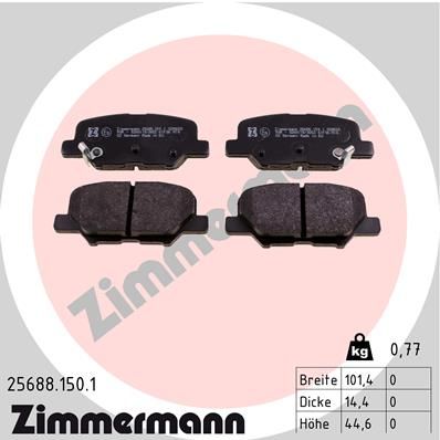 ZIMMERMANN Bremsbelagsatz, Scheibenbremse (25688.150.1)