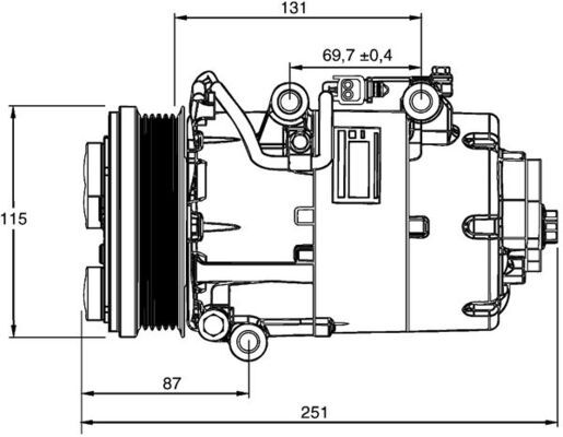 MAHLE Kompressor, Klimaanlage (ACP 868 000P)