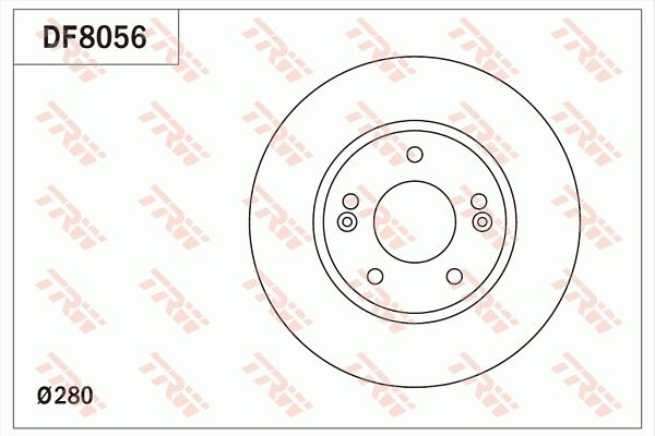 TRW Bremsscheibe (DF8056) | KFZ-6719765