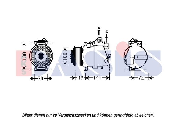 AKS DASIS Kompressor, Klimaanlage (852584N)