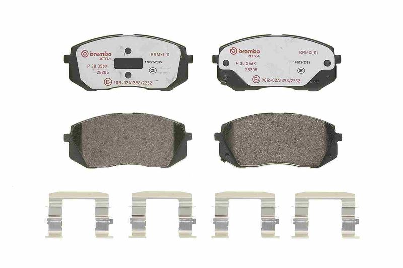 BREMBO Bremsbelagsatz, Scheibenbremse (P 30 056X)