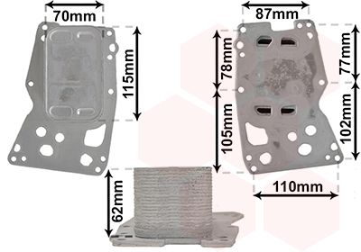VAN WEZEL Ölkühler, Motoröl (06013715) Thumbnail