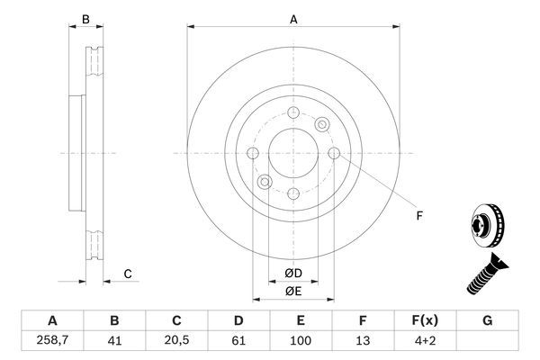 BOSCH Bremsscheibe (0 986 478 124) BOSCH Bremsscheibe (0 986 478 124)