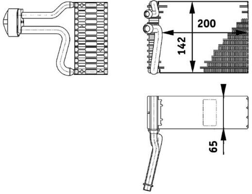 MAHLE Verdampfer, Klimaanlage (AE 66 000P)