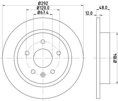 HELLA Bremsscheibe (8DD 355 116-831)