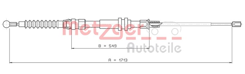 METZGER Seilzug, Feststellbremse (10.7432) 4062101043436 10.7432