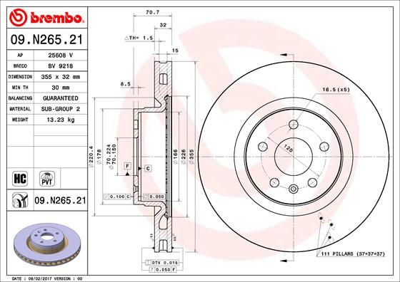 BREMBO Bremsscheibe (09.N265.21)