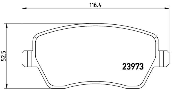 BREMBO Bremsbelagsatz, Scheibenbremse (P 68 033)