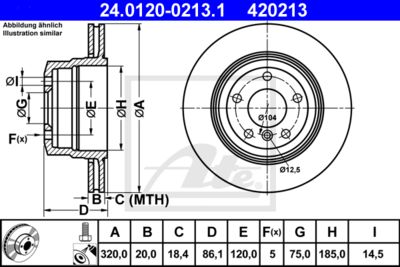 ATE Bremsscheibe (24.0120-0213.1)