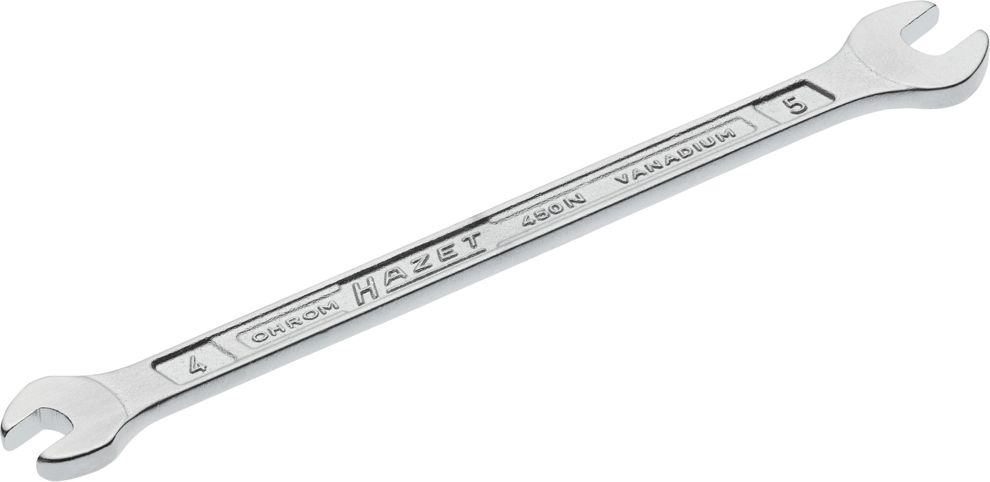 HAZET Doppel-Maulschlüssel 450N-4X5 ∙ Außen-Sechskant Profil ∙ 4 x 5 mm