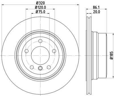 HELLA Bremsscheibe (8DD 355 129-571)