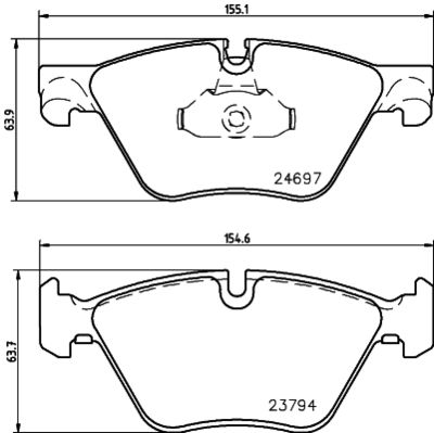 HELLA Bremsbelagsatz, Scheibenbremse (8DB 355 014-351)
