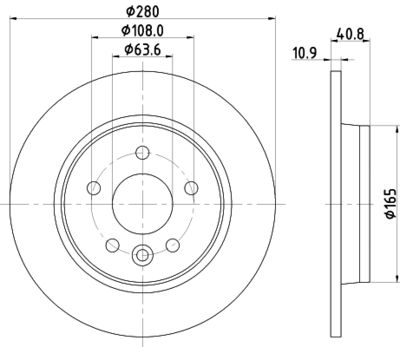 HELLA Bremsscheibe (8DD 355 119-501)