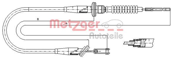 METZGER Seilzug, Kupplungsbetätigung (11.2535) Thumbnail