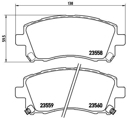 BREMBO Bremsbelagsatz, Scheibenbremse (P 78 010)