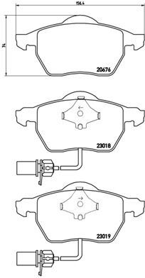 BREMBO Bremsbelagsatz, Scheibenbremse (P 85 085X)