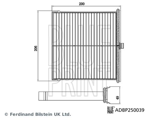 BLUE PRINT Filter, Innenraumluft (ADBP250039)