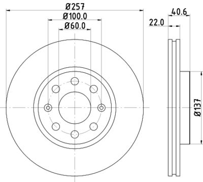 HELLA Bremsscheibe (8DD 355 112-581)