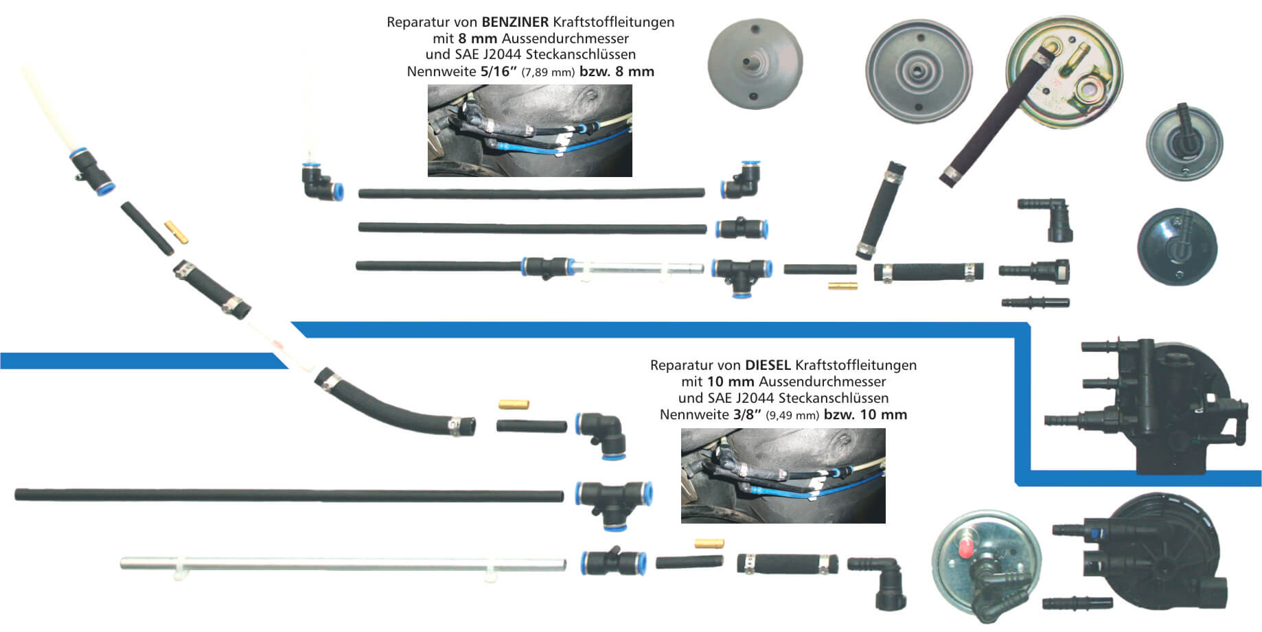 Kraftstoffleitungs-Reparaturset, 116-teilig