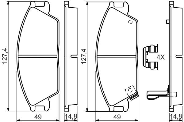 BOSCH Bremsbelagsatz, Scheibenbremse (0 986 494 620) BOSCH Bremsbelagsatz, Scheibenbremse (0 986 494 620)