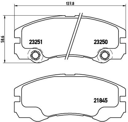 BREMBO Bremsbelagsatz, Scheibenbremse (P 59 033)