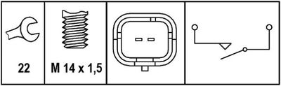 HELLA Schalter, Rückfahrleuchte (6ZF 008 621-331) Thumbnail