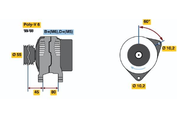 BOSCH Generator (0 986 038 030)