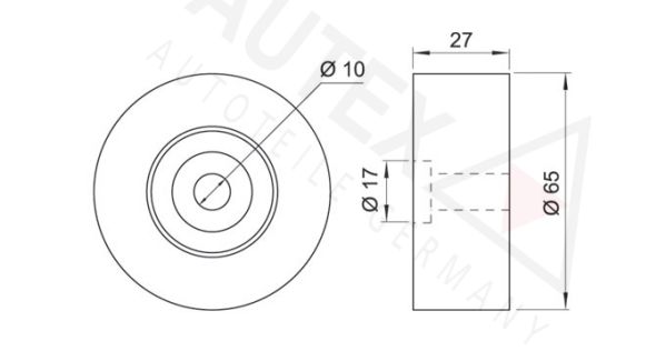 AUTEX Spannrolle, Keilrippenriemen (651186)