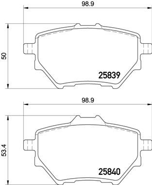 BREMBO Bremsbelagsatz, Scheibenbremse (P 61 122)