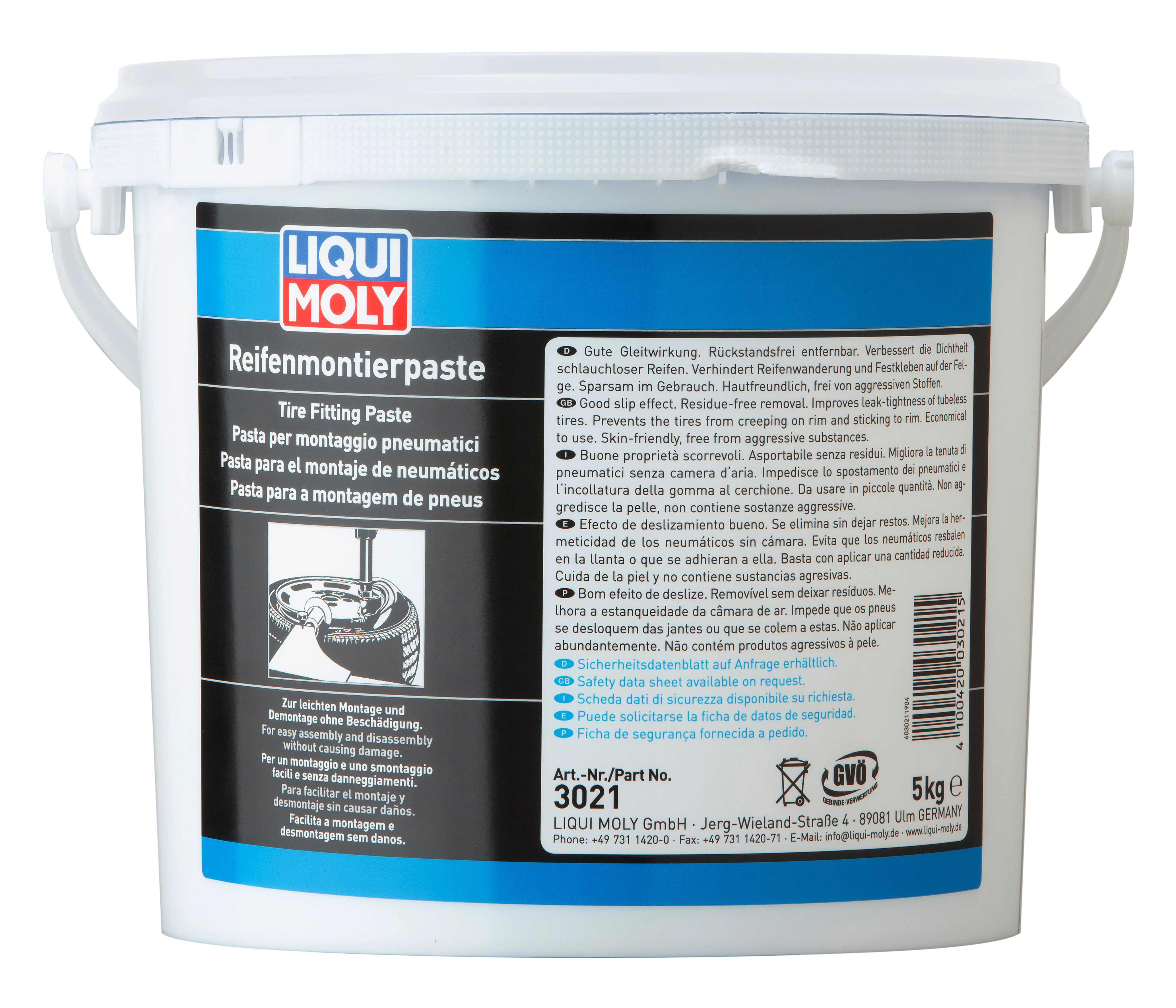 LIQUI MOLY Reifenmontierpaste weiß, 5 kg (3021)