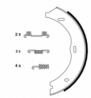 HELLA Bremsbackensatz, Feststellbremse (8DA 355 050-561)