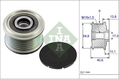 INA Generatorfreilauf (535 0102 10)