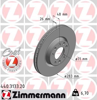 ZIMMERMANN Bremsscheibe (440.3133.20)
