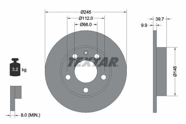 TEXTAR Bremsscheibe (92106203)