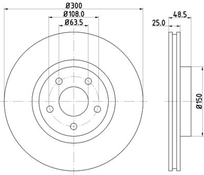 HELLA Bremsscheibe (8DD 355 128-471)