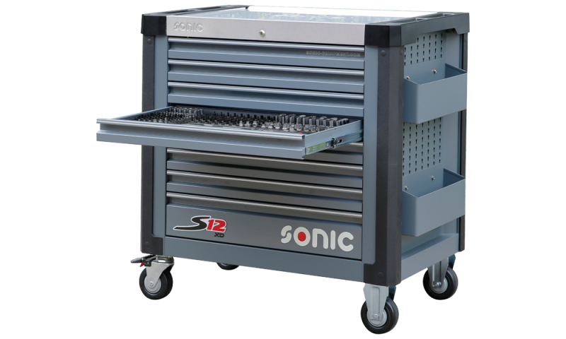 Sonic Werkstattwagen S12 XD gefüllt 735 teilig – dunkelgrau