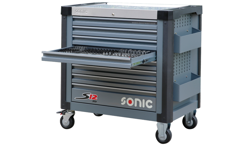 Sonic Werkstattwagen S12 XD gefüllt 735 teilig – dunkelgrau Sonic Werkstattwagen S12 XD gefüllt 735 teilig – dunkelgrau