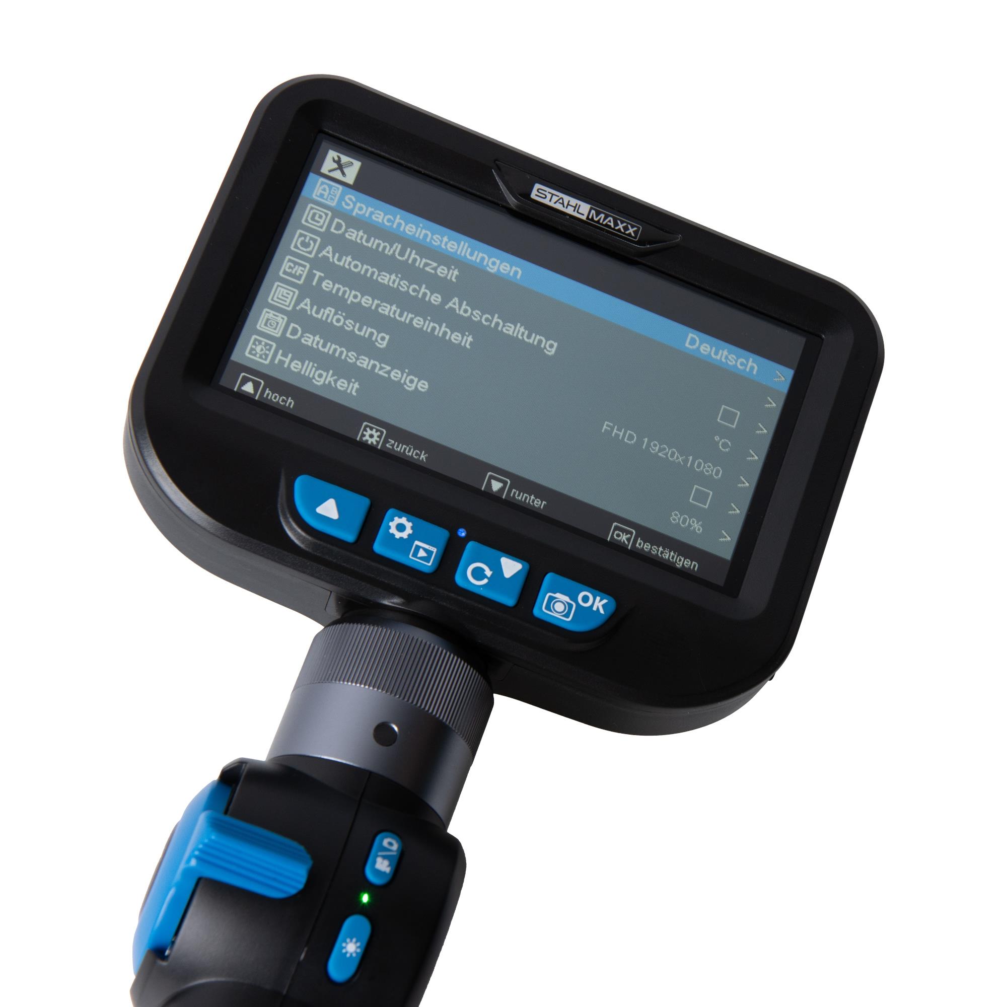 Inspektionskamera, 4 mm, schwenkbar, mit Full-HD-Display Inspektionskamera, 4 mm, schwenkbar, mit Full-HD-Display