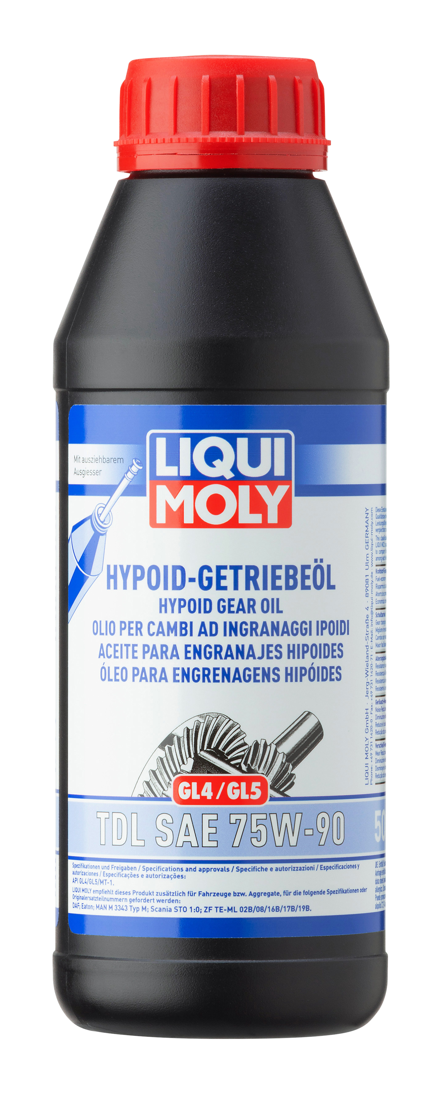 LIQUI MOLY Hypoid-Getriebeöl (GL4/5) TDL SAE 75W-90, 500 ml (1406)