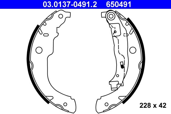 ATE Bremsbackensatz (03.0137-0491.2)
