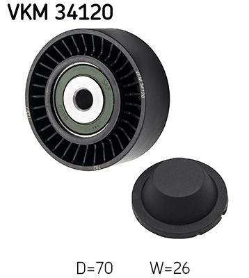 SKF Umlenk-/Führungsrolle, Keilrippenriemen (VKM 34120)